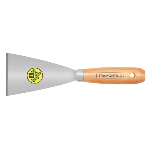 Esp�tula r�gida 8 cm em a�o com cabo de madeira