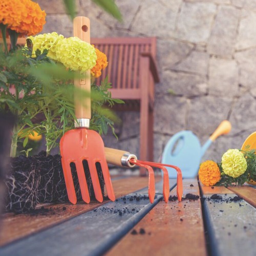 Garfo para afofar terra com cabo de madeira - 77915/001