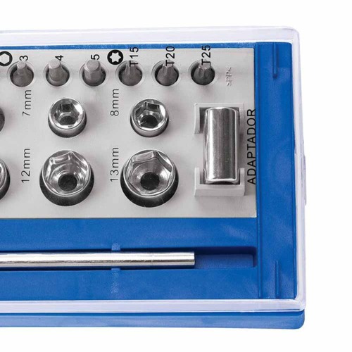 Jogo de soquete encaixe de 1/4