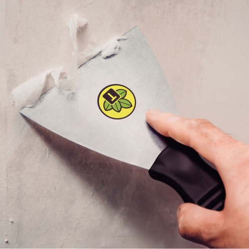 Esp�tula flex�vel met�lica 12 cm com cabo pl�stico