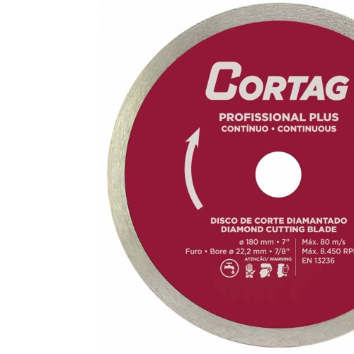 Disco diamantado liso 180 mm para cer�mica e m�rmore - Profissional Plus