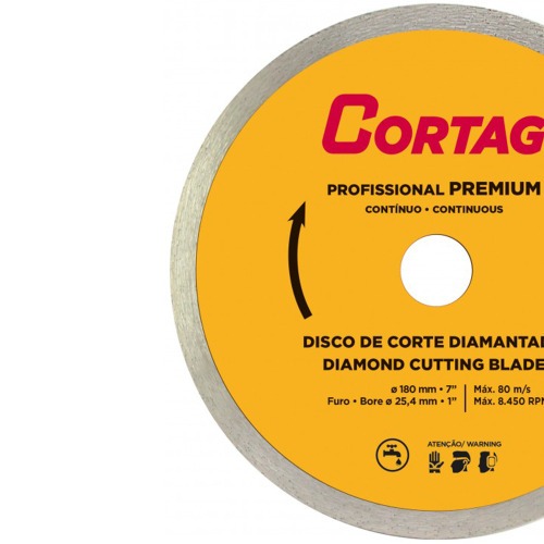 Disco diamantado Turbo 180 mm para cer�mica e m�rmore - Profissional Premium
