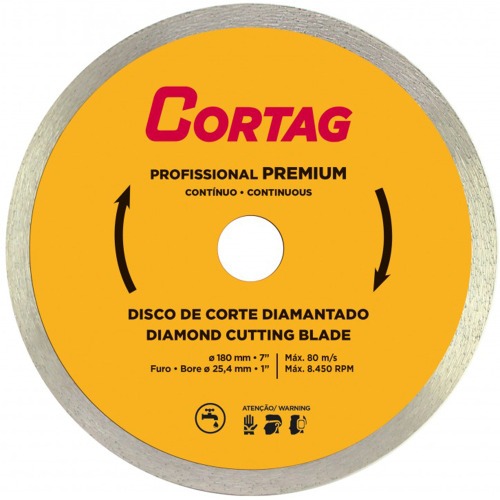 Disco diamantado Turbo 180 mm para cer�mica e m�rmore - Profissional Premium