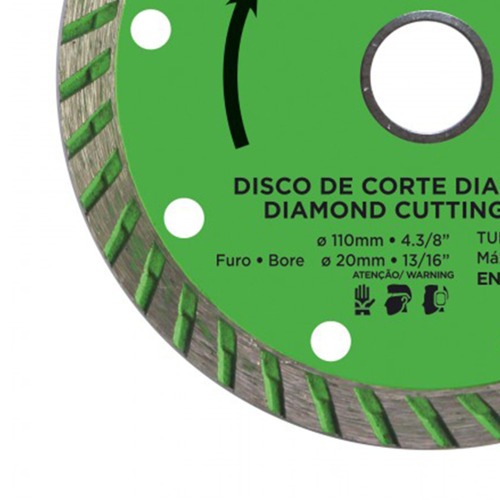 Disco diamantado Turbo 110 mm para m�rmore e granito - Eco Turbo