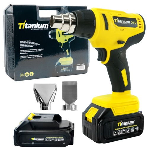Soprador t�rmico a bateria 21V com acess�rios e 2 Baterias - 07505  110V/220V