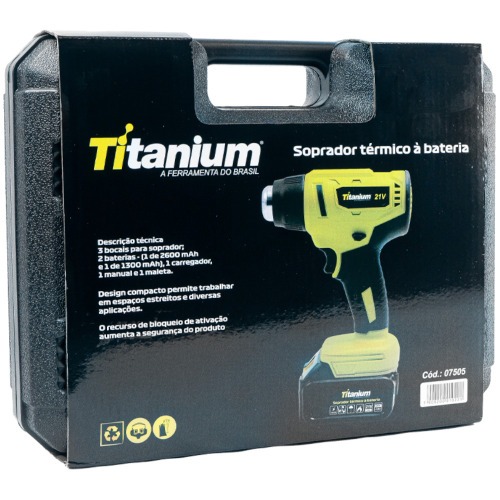 Soprador t�rmico a bateria 21V com acess�rios e 2 Baterias - 07505  110V/220V