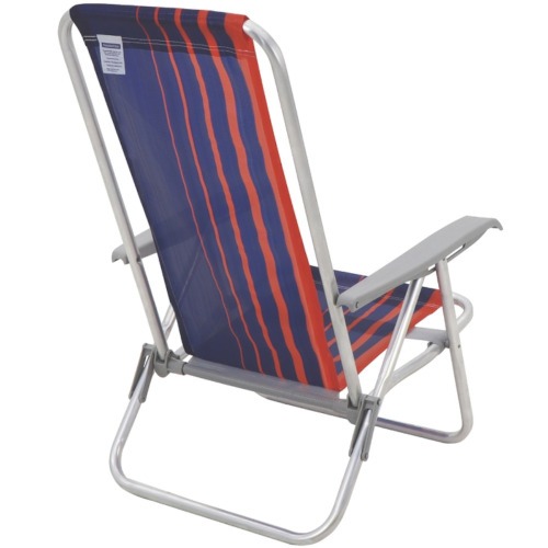 Kit Cadeira de praia reclin�vel 4 posi��es Bali + Carrinho Mesa CAR0649