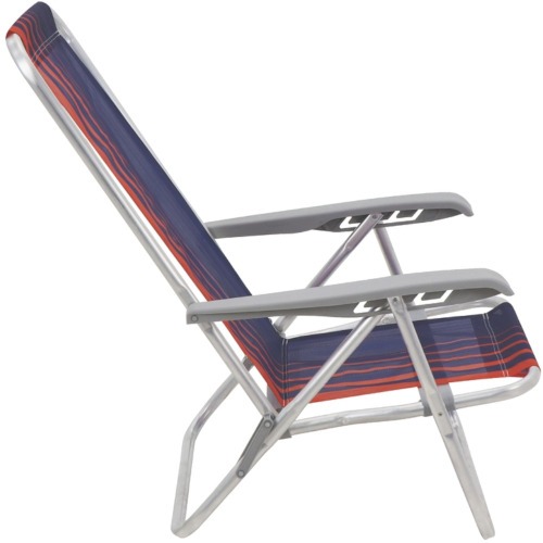 Kit Cadeira de praia reclin�vel 4 posi��es Bali + Carrinho Mesa CAR0649