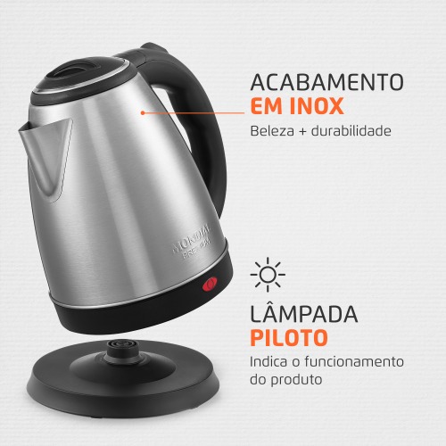 Chaleira elétrica 2 litros 1.200 watts Premium Inox - CE-06 220V Chaleira elétrica 2 litros 1.200 watts Premium Inox - CE-06 220V
