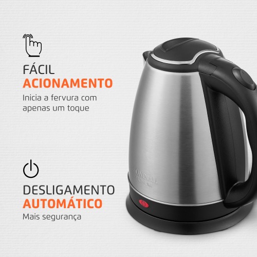 Chaleira elétrica 2 litros 1.200 watts Premium Inox - CE-06 220V Chaleira elétrica 2 litros 1.200 watts Premium Inox - CE-06 220V