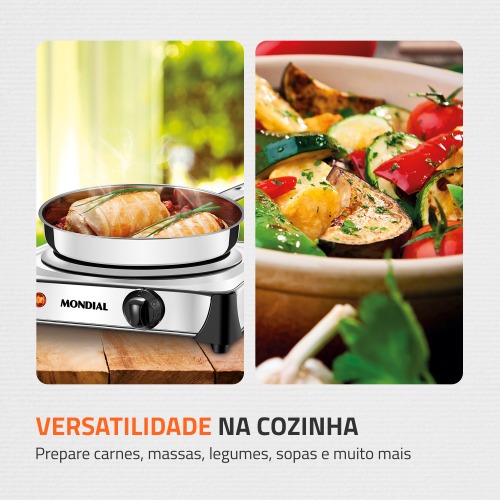 Fog�o el�trico de mesa 1 prato 1.000 watts - Fast Cook  220V