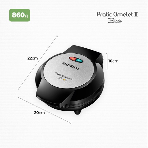 Omeleteira el�trica 800 watts Pratic Omelet II - OM-04-BI  110V