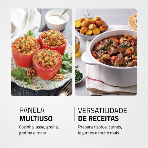 Panela el�trica quadrada 1.200 watts Quad Multicook - PE-49   110V