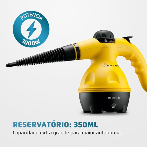 Vaporizador Higienizador 1000W com acessórios Vapor Wash - HG-01 220V Vaporizador Higienizador 1000W com acessórios Vapor Wash - HG-01 220V
