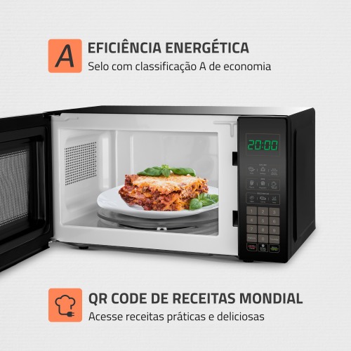 Micro-ondas 21 litros 1200W 10 níveis de potência - MO-01-21-B 110V Micro-ondas 21 litros 1200W 10 níveis de potência - MO-01-21-B 110V