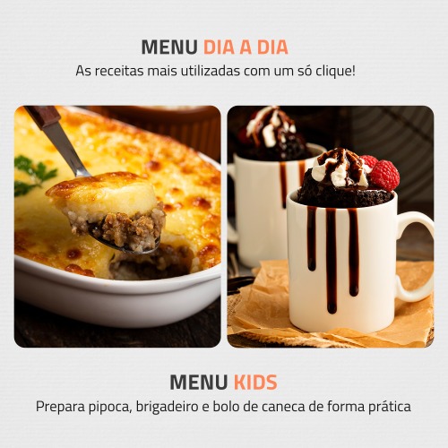 Micro-ondas 21 litros 1200W 10 n�veis de pot�ncia - MO-01-21-W  110V