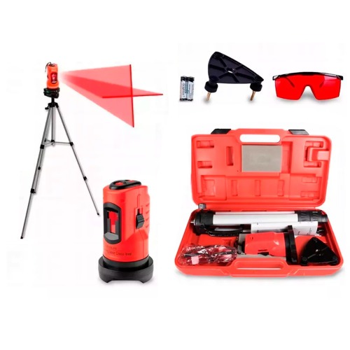 N�vel a laser alcance de 10 metros com trip� e acess�rios - 350339 