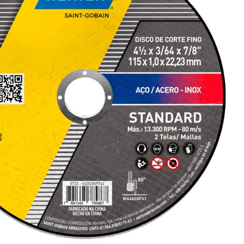 Kit 24 Discos de corte fino para metal e inox 4.1/2