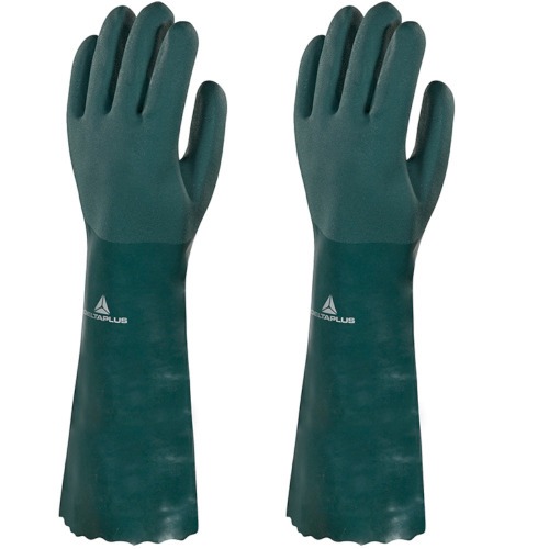Luva de pvc �spera 45 cm verde G