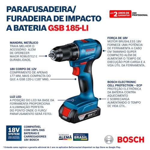 Furadeira Parafusadeira de impacto 1/2