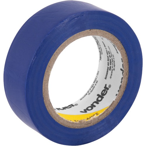 Fita isolante antichama 19 mm x 10 m azul com 10 pe�as