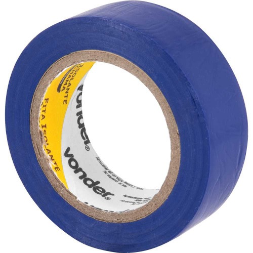 Fita isolante antichama 19 mm x 10 m azul com 10 pe�as