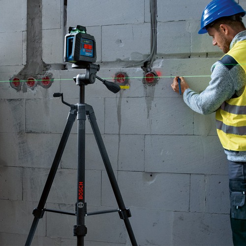 Nível a laser com 2 linhas verdes 360° alcance 10 m com tripé - GLL 2-20 G Nível a laser com 2 linhas verdes 360° alcance 10 m com tripé - GLL 2-20 G