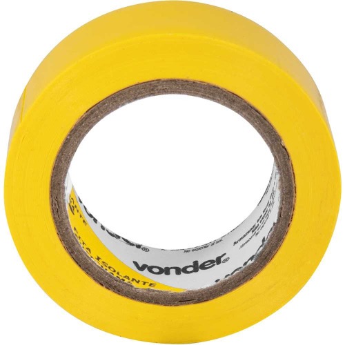 Fita isolante antichama 19 mm x 10 m amarela com 10 peças Fita isolante antichama 19 mm x 10 m amarela com 10 peças