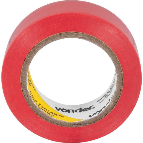 Fita isolante 19 mm x 10 m vermelha com 10 pe�as
