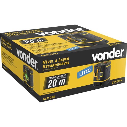 N�vel a laser verde 2 linhas alcance de 20 metros - NLR 020