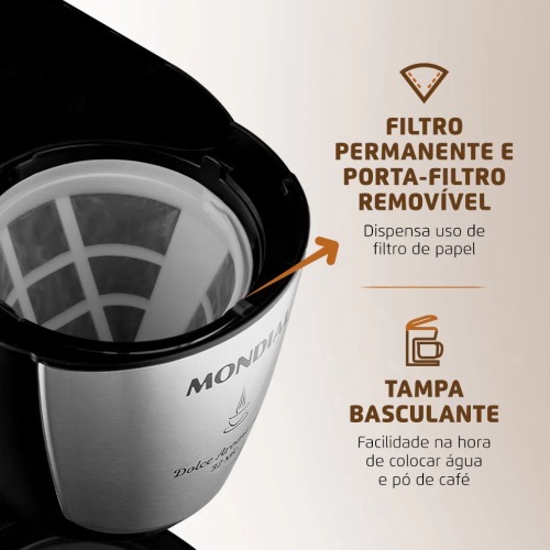 Cafeteira el�trica 800W jarra de vidro 32 x�caras Dolce Arome 32 - C-32-32X  110V