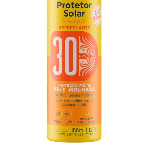 Protetor solar aerosol 150 ml FPS 30 - Sun