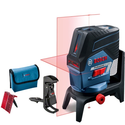 N�vel a laser 2 linhas 2 pontos de prumo alcance 20 m com acess�rios e maleta - GCL 2-50 C