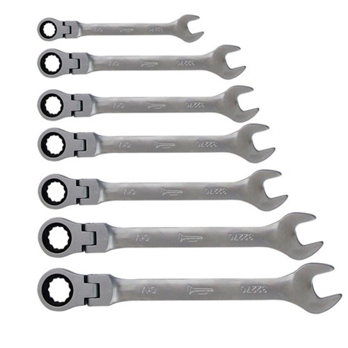 Jogo de chave combinada com catraca articulada 8 a 19 mm 7 pe�as - 3227070
