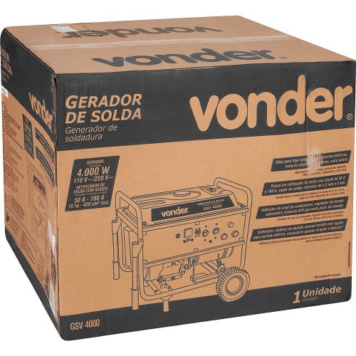 Gerador com m�quina de solda 4KVA 190A 2 em 1 - GSV 4000  110V/220V