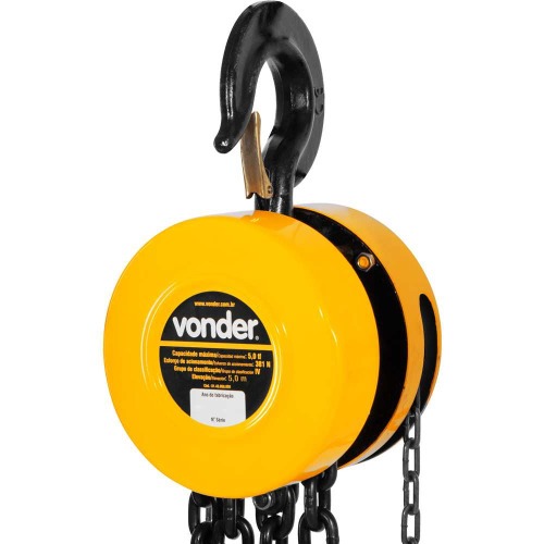 Talha manual capacidade de 5 tonelada com corrente de 5 metros