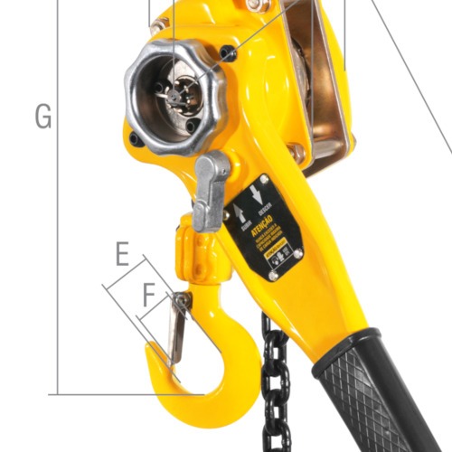 Talha manual de alavanca capacidade 3 toneladas corrente de 1,5 m - TA 153  