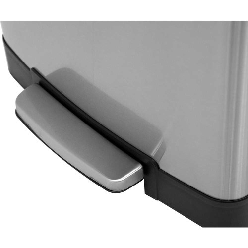 Lixeira inox retangular 50L com pedal