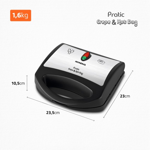 Crepeira antiaderente Pratic - CP-01  110V