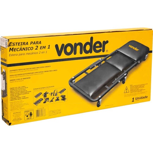 Carrinho esteira/banqueta para mec�nico 92 cm 110 kg 2 em 1 