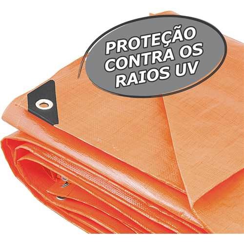 Lona refor�ada de polietileno laranja 7 m x 5 m
