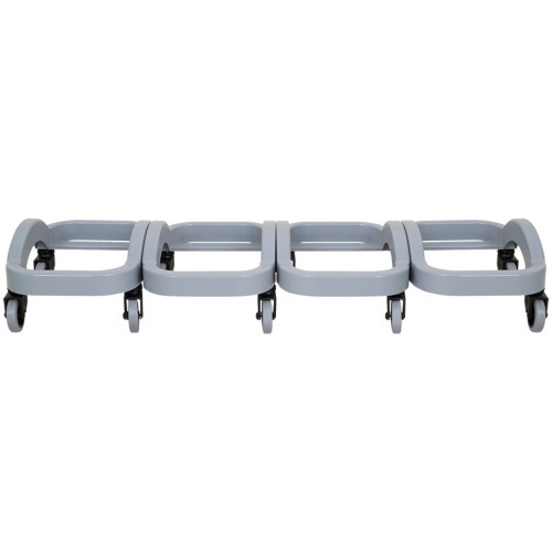 Kit com 4 lixeiras de 50L para coleta seletiva tampa transversal