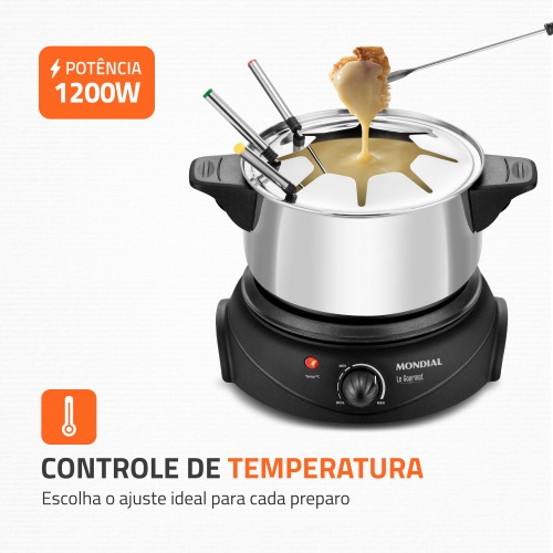 Panela el�trica para fondue 1.200 watts - Le Gourmet II  110V