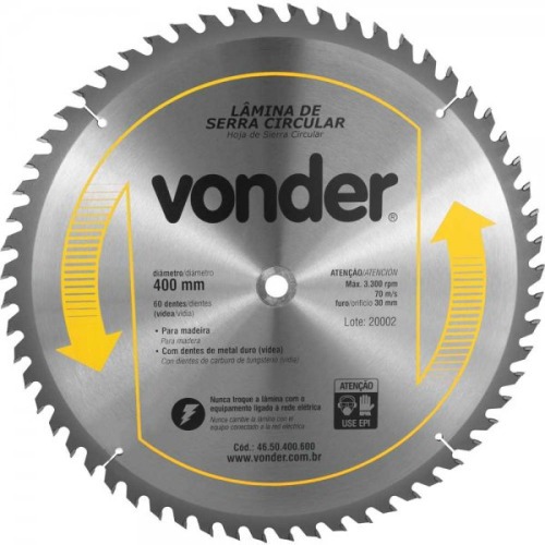 Disco de serra para madeira 400 x 30 mm 60 dentes