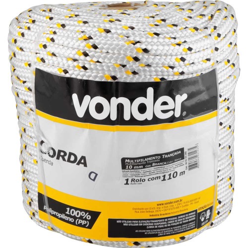 Corda multifilamento tran�ada 10 mm rolo com 110 metros