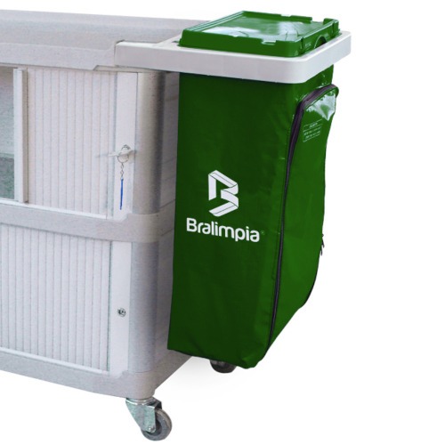 Carro funcional extra 2 bolsas azul e verde com porta