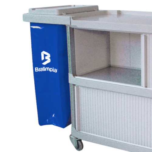 Carro funcional extra 2 bolsas azul e verde com porta