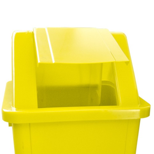 Cesto coletor de lixo 100L tampa basculante com adesivo - CC11AM
