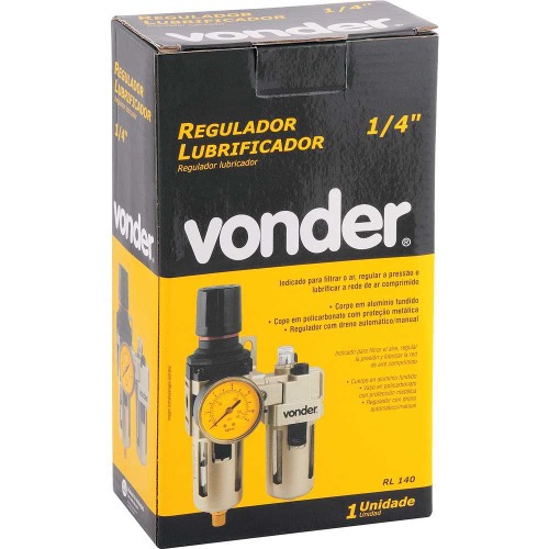 Conjunto filtro regulador e lubrificador 1/4