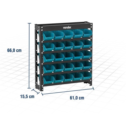 Estante met�lica com gavetas 25/3